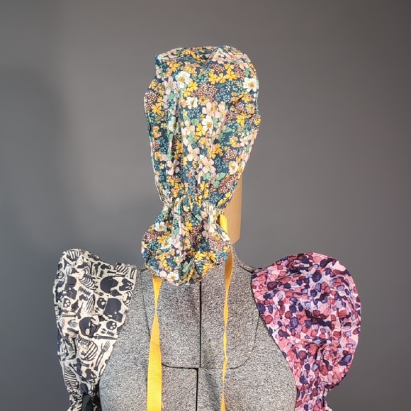 E.Y.I.P. Other - 3 Surgical Scrub Caps With Ponytail Tie